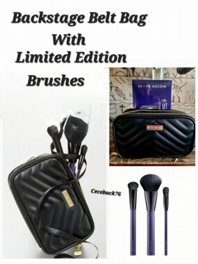 🌺Kevyn Aucoin Backstage Belt Bag Cosmetic Bag Makeup Brushes Travel Case